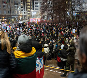 Ketvirtadienio protestas &bdquo;&Scaron;alin rankas nuo laisvo žodžio!&ldquo;
