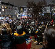 Ketvirtadienio protestas &bdquo;&Scaron;alin rankas nuo laisvo žodžio!&ldquo;