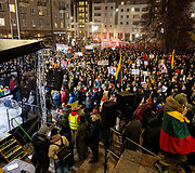 Ketvirtadienio protestas &bdquo;&Scaron;alin rankas nuo laisvo žodžio!&ldquo;