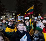 Ketvirtadienio protestas &bdquo;&Scaron;alin rankas nuo laisvo žodžio!&ldquo;