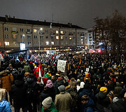 Ketvirtadienio protestas &bdquo;&Scaron;alin rankas nuo laisvo žodžio!&ldquo;