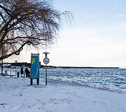 Sniegas užklojo Nidą