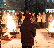 Sausio 13-osios atminimo laužų uždegimo ceremonija Nepriklausomybės aik&scaron;tėje