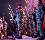 Sausio 13-osios atminimo laužų uždegimo ceremonija Nepriklausomybės aik&scaron;tėje