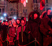 Sausio 13-osios atminimo laužų uždegimo ceremonija Nepriklausomybės aik&scaron;tėje