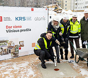 Būsimojo Pilaitės darželio simbolinės kapsulės įkasimas