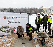 Būsimojo Pilaitės darželio simbolinės kapsulės įkasimas