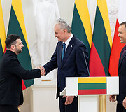 Volodymyras Zelenskis, Gitanas Nausėda, Karolis Nawrockis
