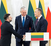 Volodymyras Zelenskis, Gitanas Nausėda, Karolis Nawrockis