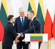 Volodymyras Zelenskis, Gitanas Nausėda, Karolis Nawrockis