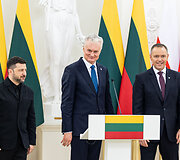 Volodymyras Zelenskis, Gitanas Nausėda, Karolis Nawrockis