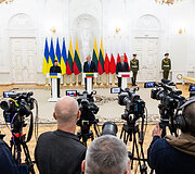Volodymyras Zelenskis, Gitanas Nausėda, Karolis Nawrockis
