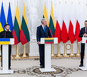 Volodymyras Zelenskis, Gitanas Nausėda, Karolis Nawrockis