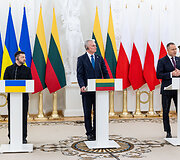 Volodymyras Zelenskis, Gitanas Nausėda, Karolis Nawrockis