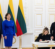 Gitanas Nausėda, Diana Nausėdienė, Olena Zelenska, Volodymyras Zelenskis