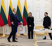 Gitanas Nausėda, Olena Zelenska, Volodymyras Zelenskis