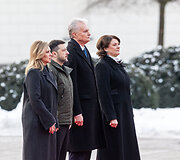Olena Zelenska, Volodymyras Zelenskis, Gitanas Nausėda, Diana Nausėdienė