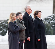 Olena Zelenska, Volodymyras Zelenskis, Gitanas Nausėda, Diana Nausėdienė
