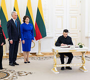 Olena Zelenska, Gitanas Nausėda, Diana Nausėdienė, Volodymyras Zelenskis