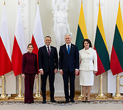 Marta Nawrocka, Karolis Nawrockis, Gitanas Nausėda, Diana Nausėdienė