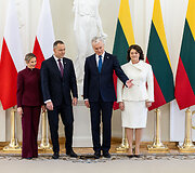 Marta Nawrocka, Karolis Nawrockis, Gitanas Nausėda, Diana Nausėdienė