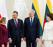 Marta Nawrocka, Karolis Nawrockis, Gitanas Nausėda, Diana Nausėdienė