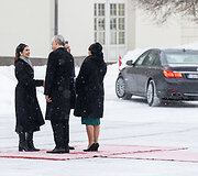 Danijos Karaliaus Frederiko X ir karalienės Mary oficiali pasitikimo ceremonija prezidentūroje