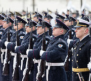 Danijos Karaliaus Frederiko X ir karalienės Mary oficiali pasitikimo ceremonija prezidentūroje