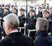 Danijos Karaliaus Frederiko X ir karalienės Mary oficiali pasitikimo ceremonija prezidentūroje