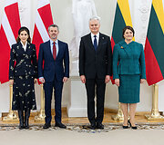 Karalienė Mary, Danijos Karalius Frederikas X, Gitanas Nausėda, Diana Nausėdienė