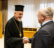 Juozas Olekas susitiko su Konstantinopolio ekumeninio patriarchato metropolitu Emanueliu