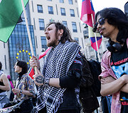 Protestas-eitynės prie&scaron; Lietuvos bendradarbiavimą Izraelio ir JAV karuose &bdquo;Karui &ndash; NE!&ldquo;