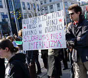Protestas-eitynės prie&scaron; Lietuvos bendradarbiavimą Izraelio ir JAV karuose &bdquo;Karui &ndash; NE!&ldquo;