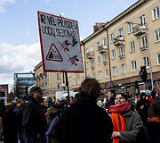 Prie Seimo protestas &bdquo;&Scaron;alin rankas nuo laisvo žodžio!&ldquo;