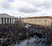 Prie Seimo protestas &bdquo;&Scaron;alin rankas nuo laisvo žodžio!&ldquo;