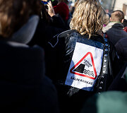 Protestas ,,&Scaron;alin rankas nuo laisvo žodžio&ldquo;