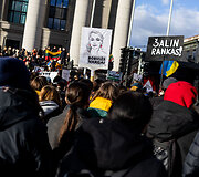 Protestas ,,&Scaron;alin rankas nuo laisvo žodžio&ldquo;