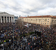 Protestas ,,&Scaron;alin rankas nuo laisvo žodžio&ldquo;