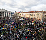 Protestas ,,&Scaron;alin rankas nuo laisvo žodžio&ldquo;