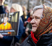 Protestas ,,&Scaron;alin rankas nuo laisvo žodžio&ldquo;
