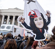 Protestas ,,&Scaron;alin rankas nuo laisvo žodžio&ldquo;