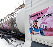 Pieno gamintojų protesto akcija Vilniuje
