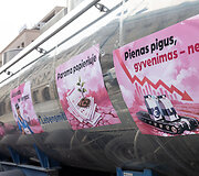 Pieno gamintojų protesto akcija Vilniuje