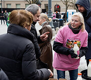 Pieno gamintojų protesto akcija Vilniuje