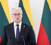 Prezidento Gitano Nausėdos ir Estijos Prezidento Alaro Kariso bendra spaudos konferencija