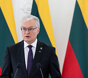 Prezidento Gitano Nausėdos ir Estijos Prezidento Alaro Kariso bendra spaudos konferencija