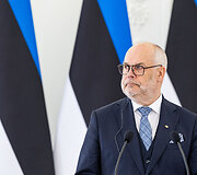 Prezidento Gitano Nausėdos ir Estijos Prezidento Alaro Kariso bendra spaudos konferencija