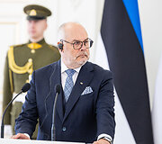 Prezidento Gitano Nausėdos ir Estijos Prezidento Alaro Kariso bendra spaudos konferencija