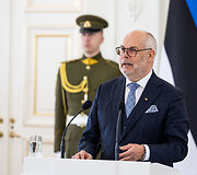 Prezidento Gitano Nausėdos ir Estijos Prezidento Alaro Kariso bendra spaudos konferencija