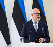 Prezidento Gitano Nausėdos ir Estijos Prezidento Alaro Kariso bendra spaudos konferencija